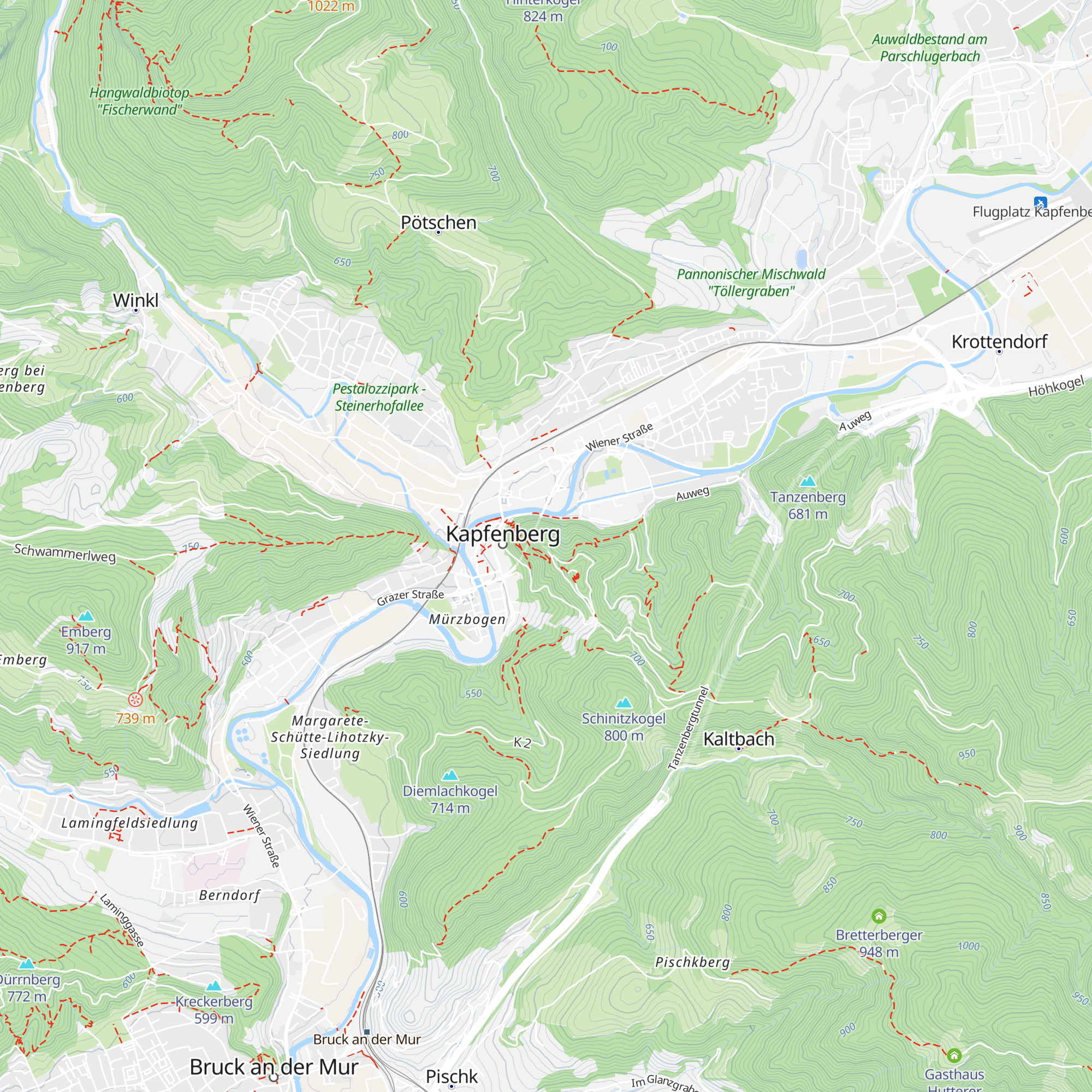Burgwirt Oberkapfenberg map