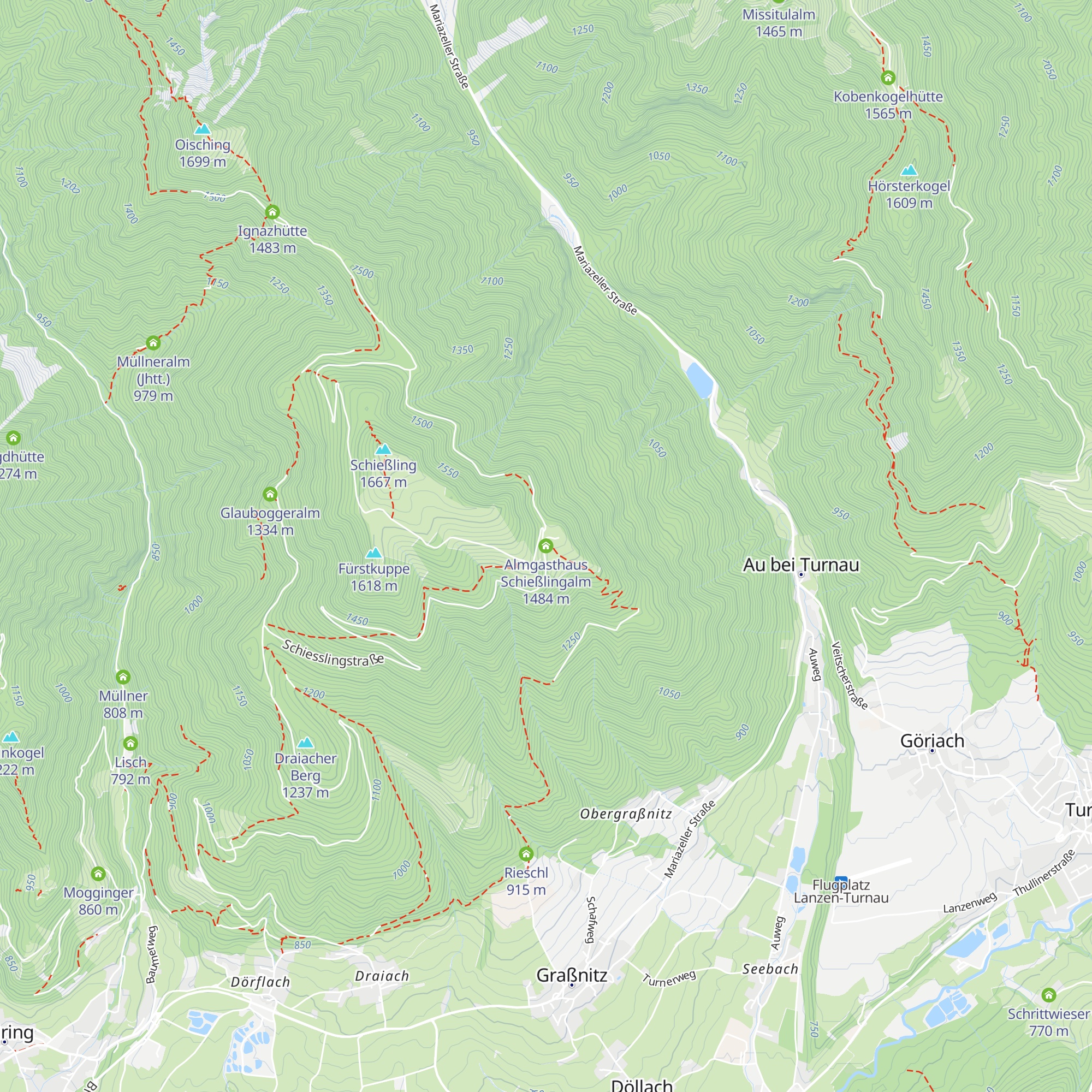 Almgasthaus Schießlingalm map