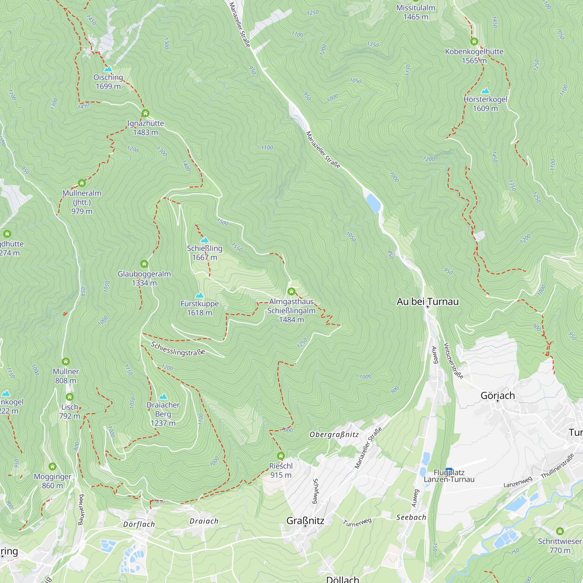 Almgasthaus Schießlingalm map