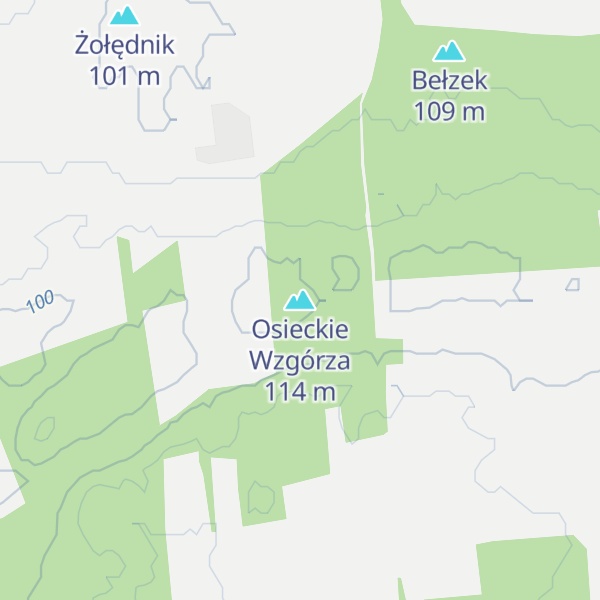 Map of Osieckie Wzgórza