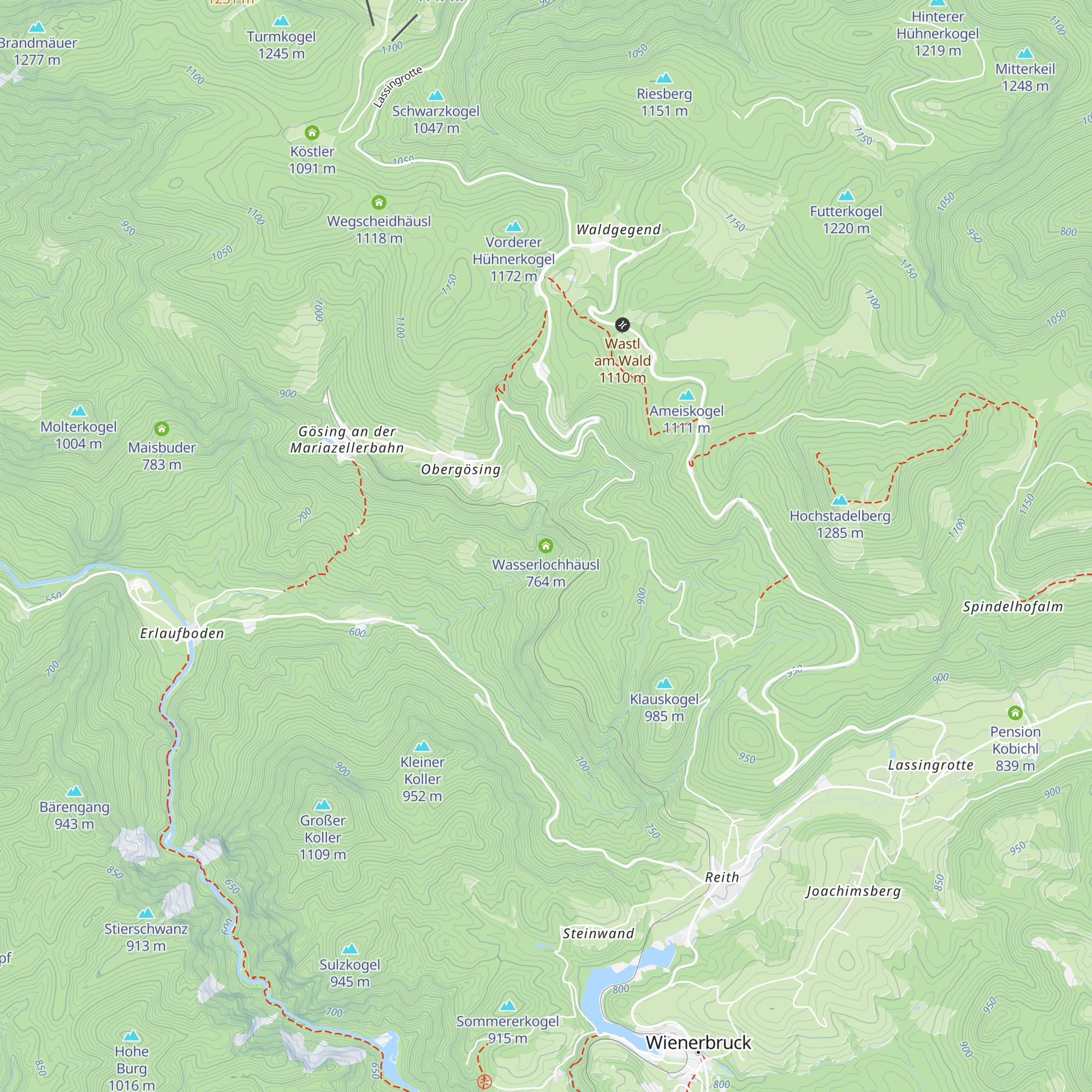 Wasserlochhäusl map