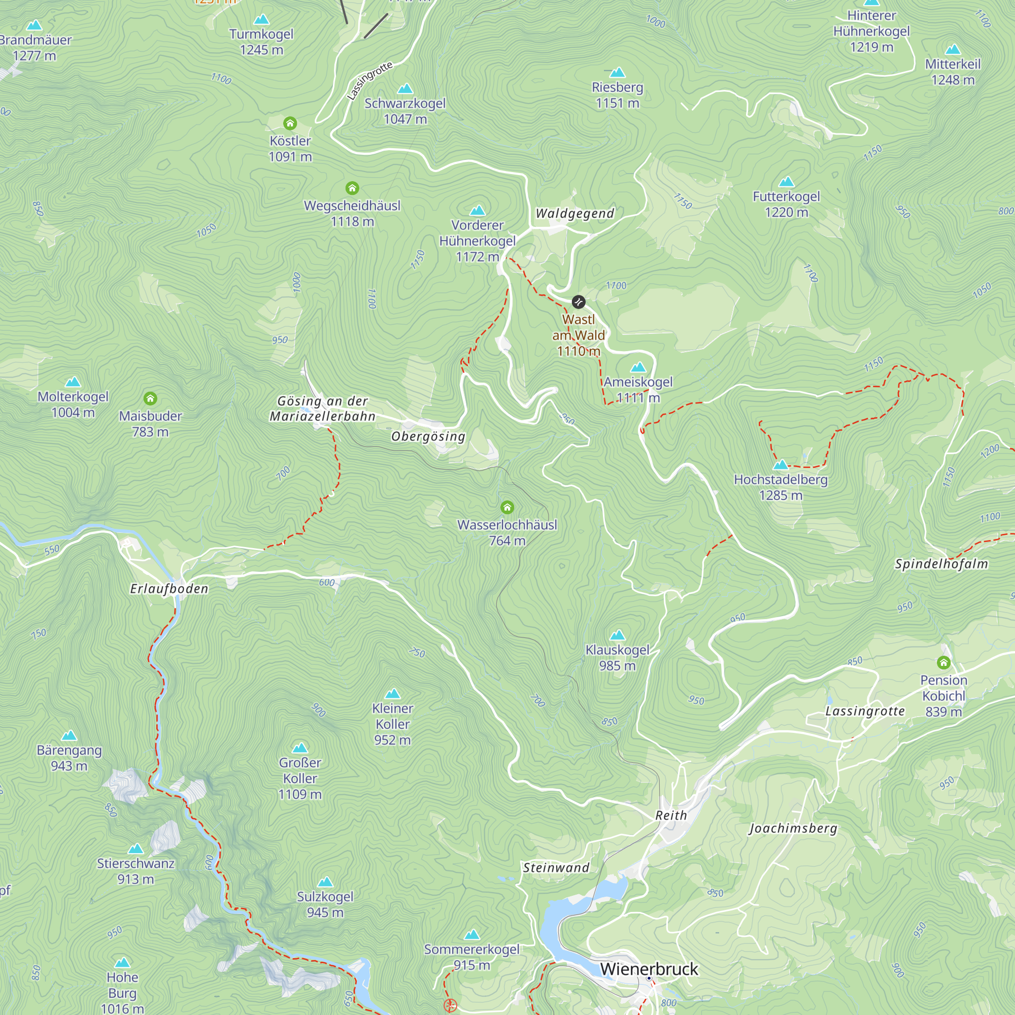Wasserlochhäusl map