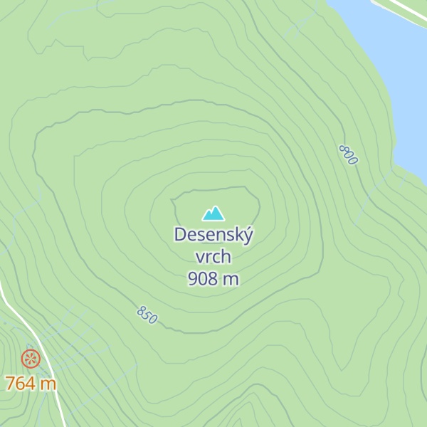 Map of Desenský vrch