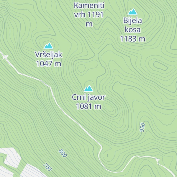 Map of Crni javor