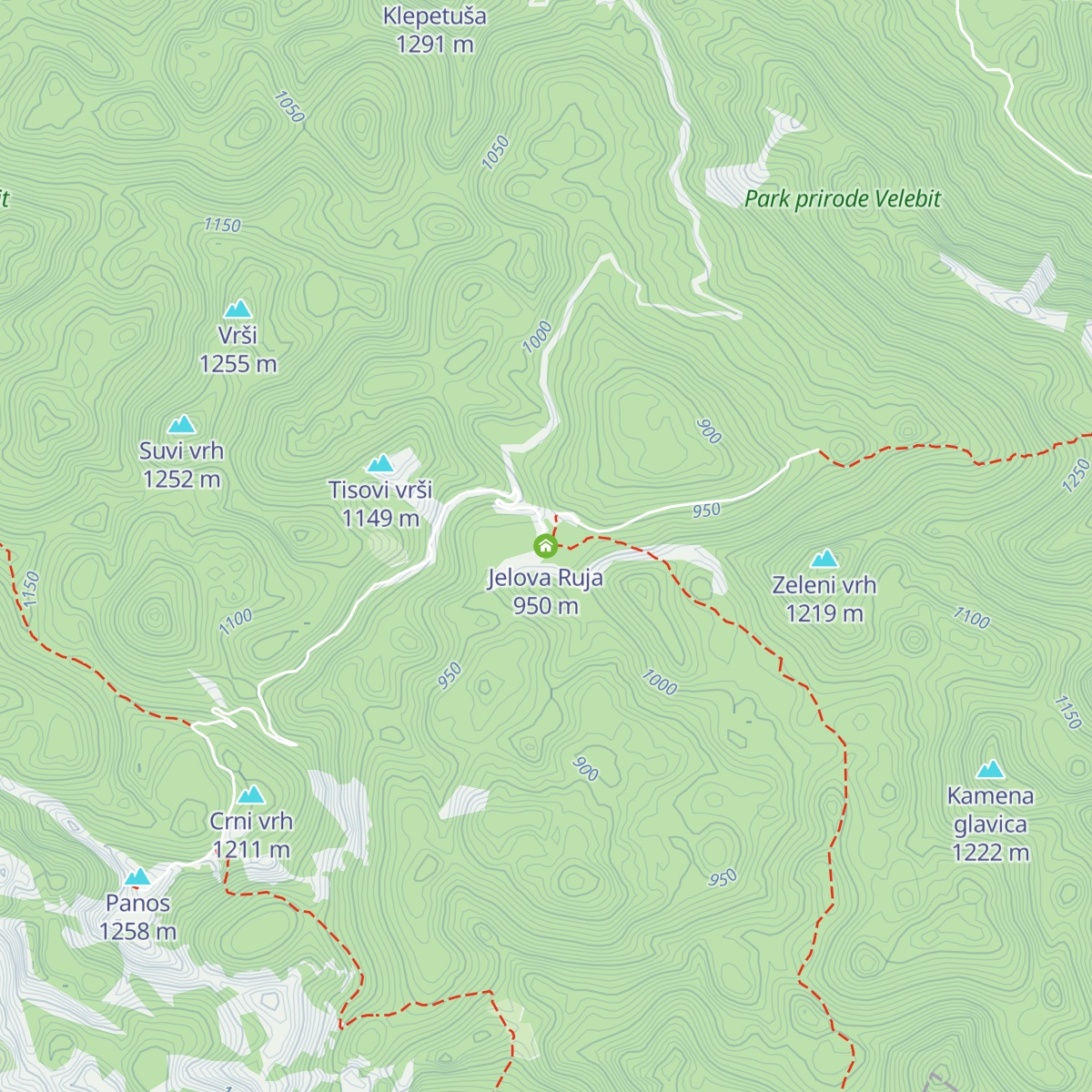 Jelova Ruja map