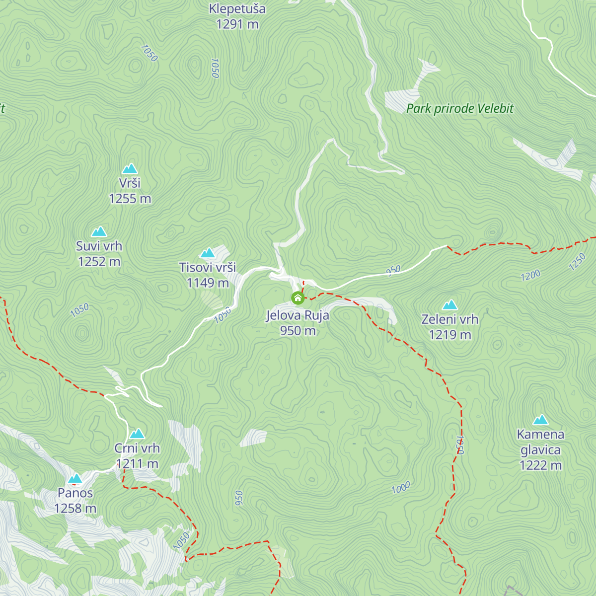 Jelova Ruja map