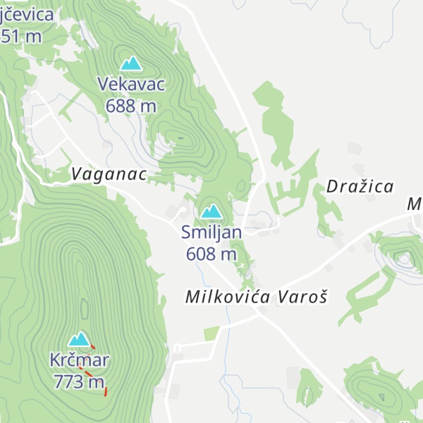 Map of Smiljan