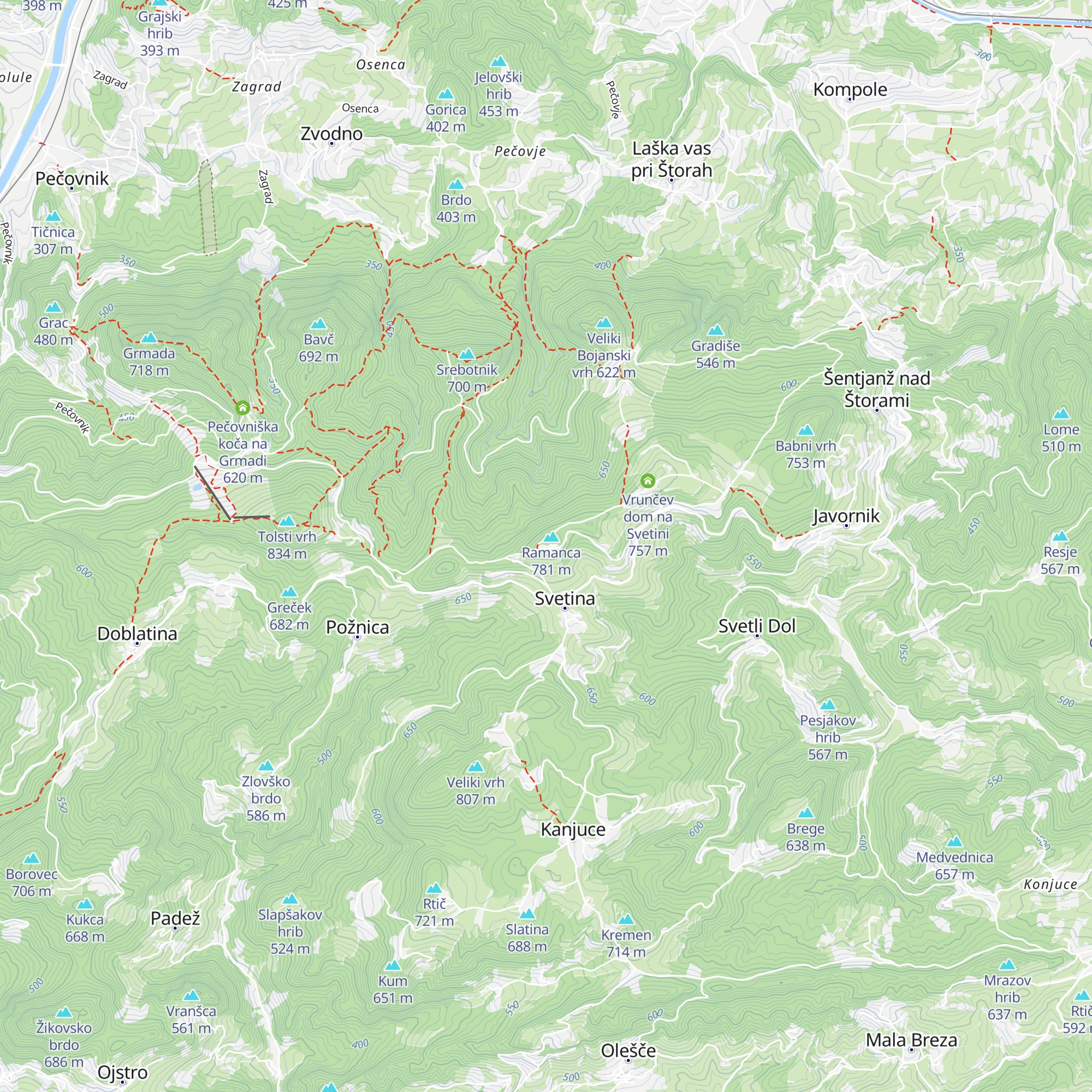 Almin dom na Svetini map