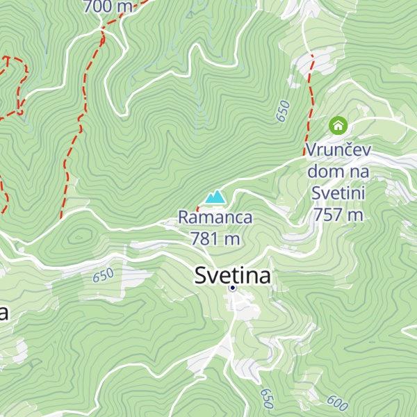 Map of Almin dom na Svetini
