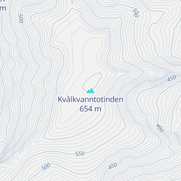 Map of Kvålkvanntotinden