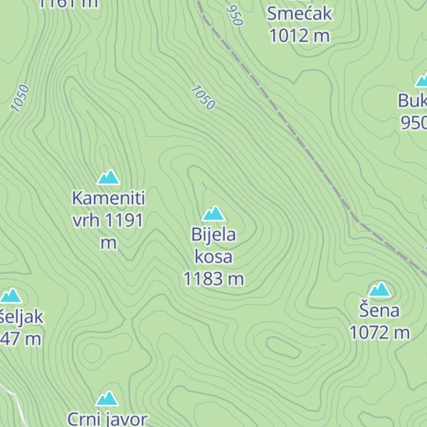 Map of Bijela kosa