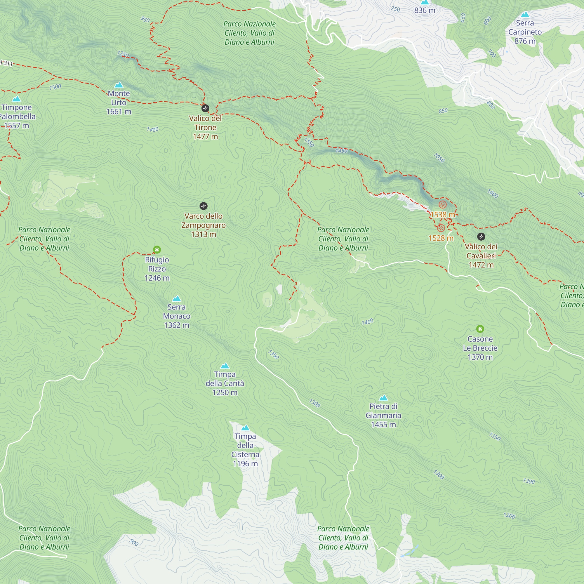 Rifugio Panormo map