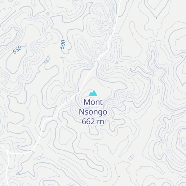 Map of Mont Nsongo