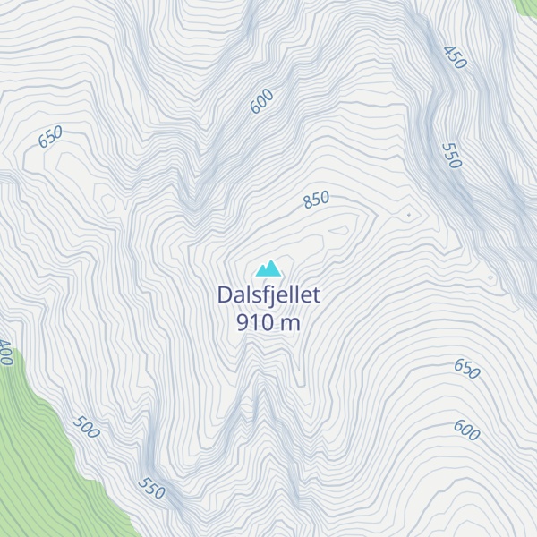 Map of Dalsfjellet