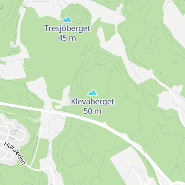 Map of Klevaberget