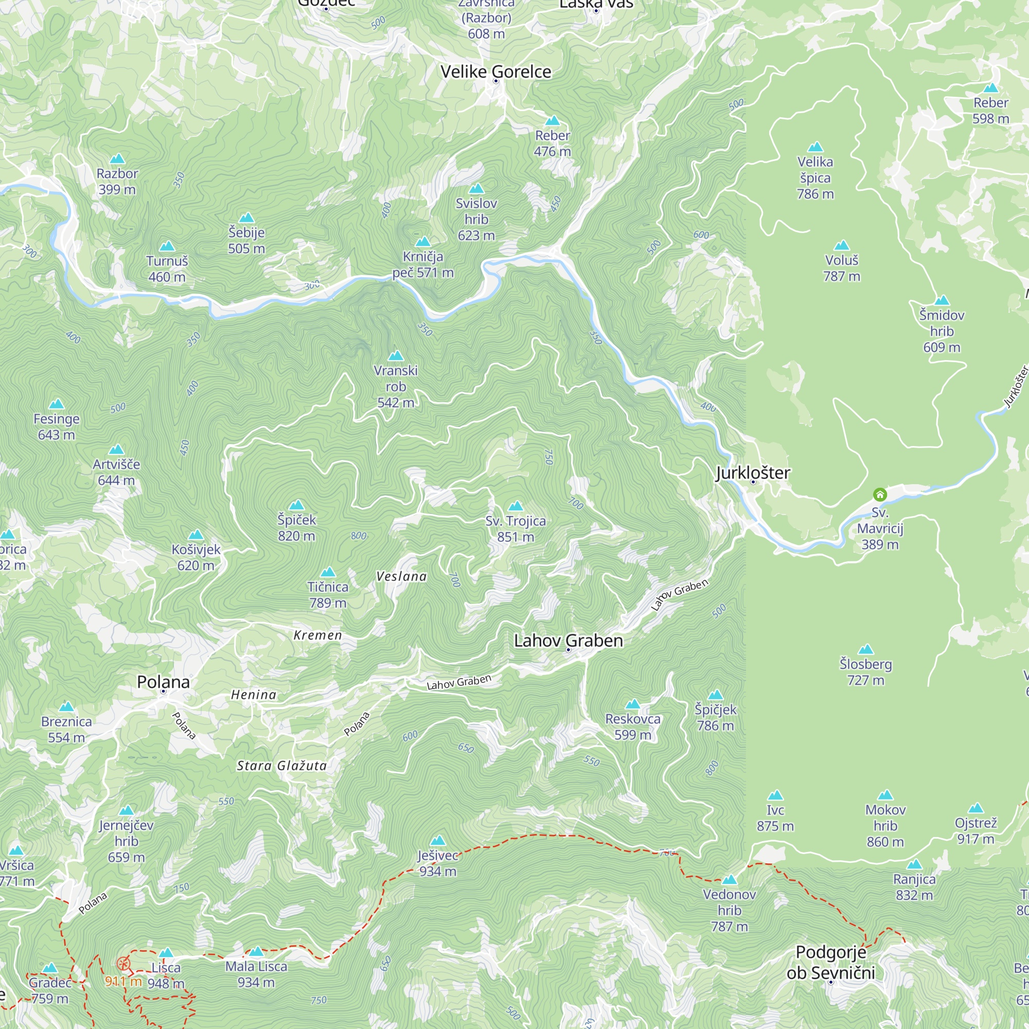 Lovska koča map