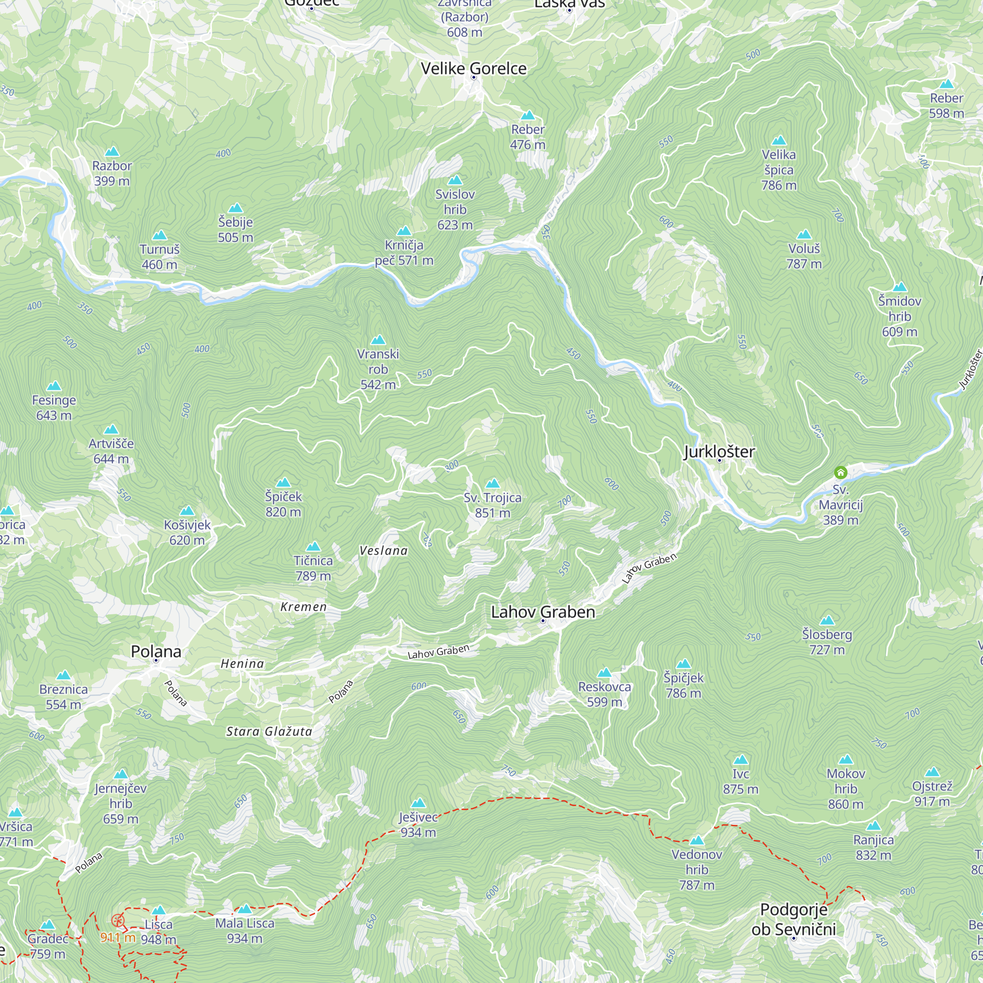 Lovska koča map