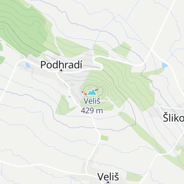 Map of Veliš