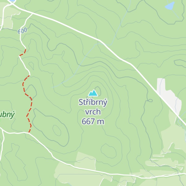 Map of Stříbrný vrch