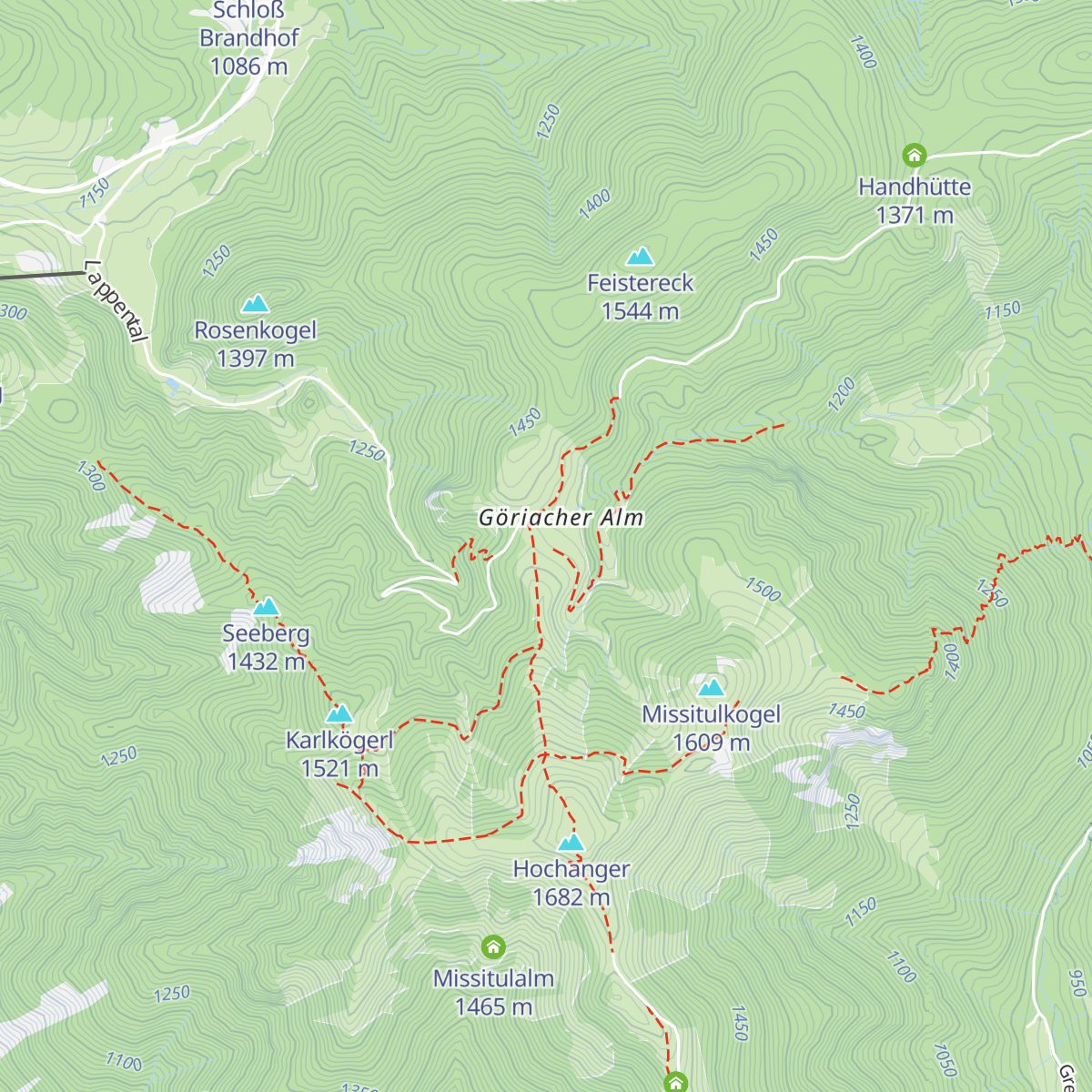 Strobl-Hütte map