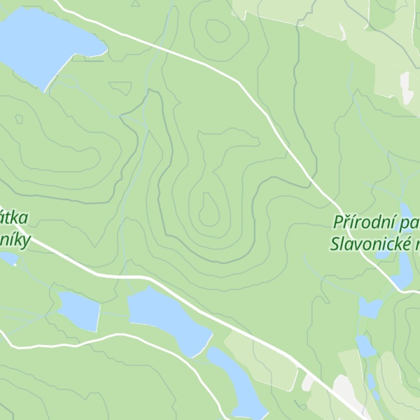 Map of K.638 (Slavonický les)