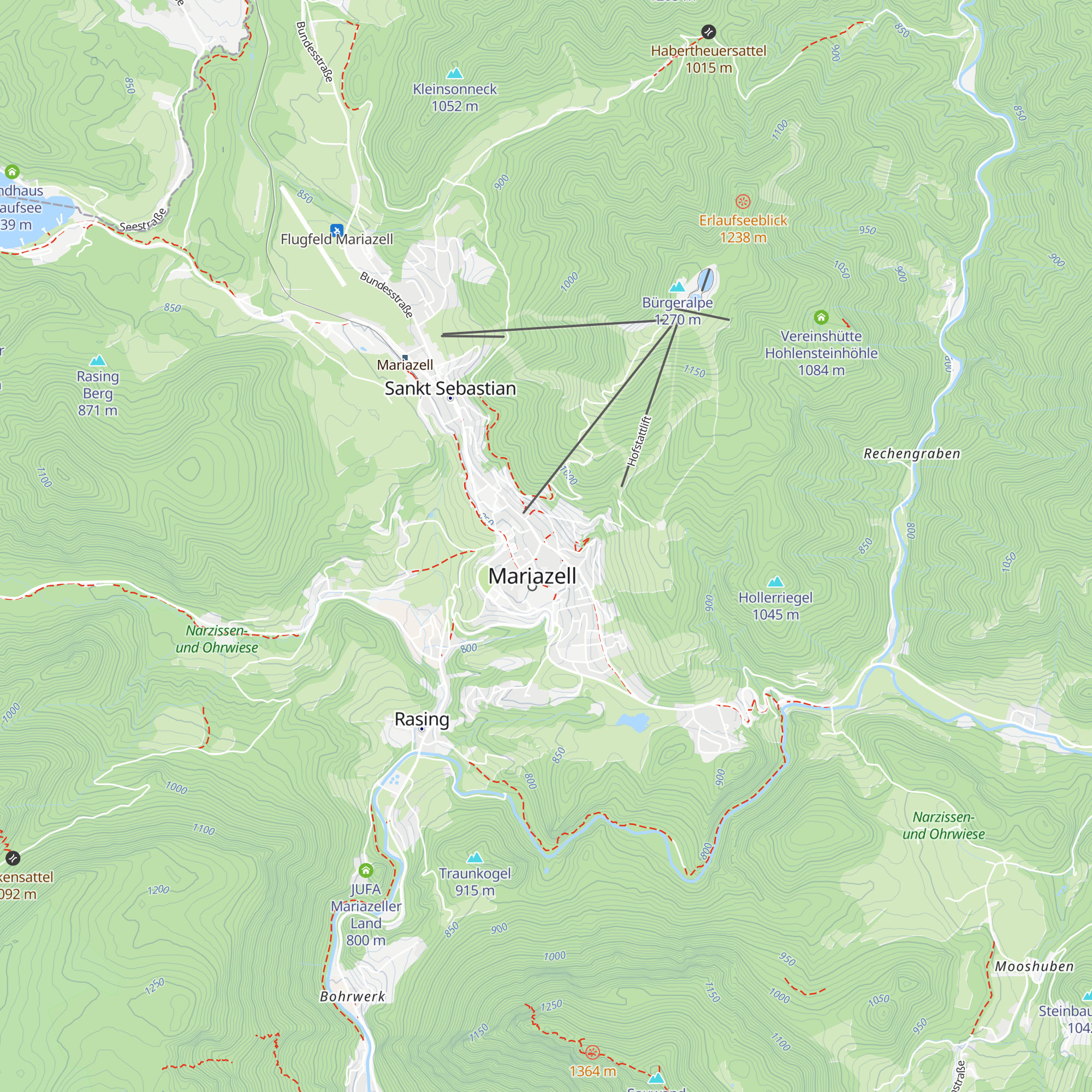 Tourismus Verband Mariazeller Land map