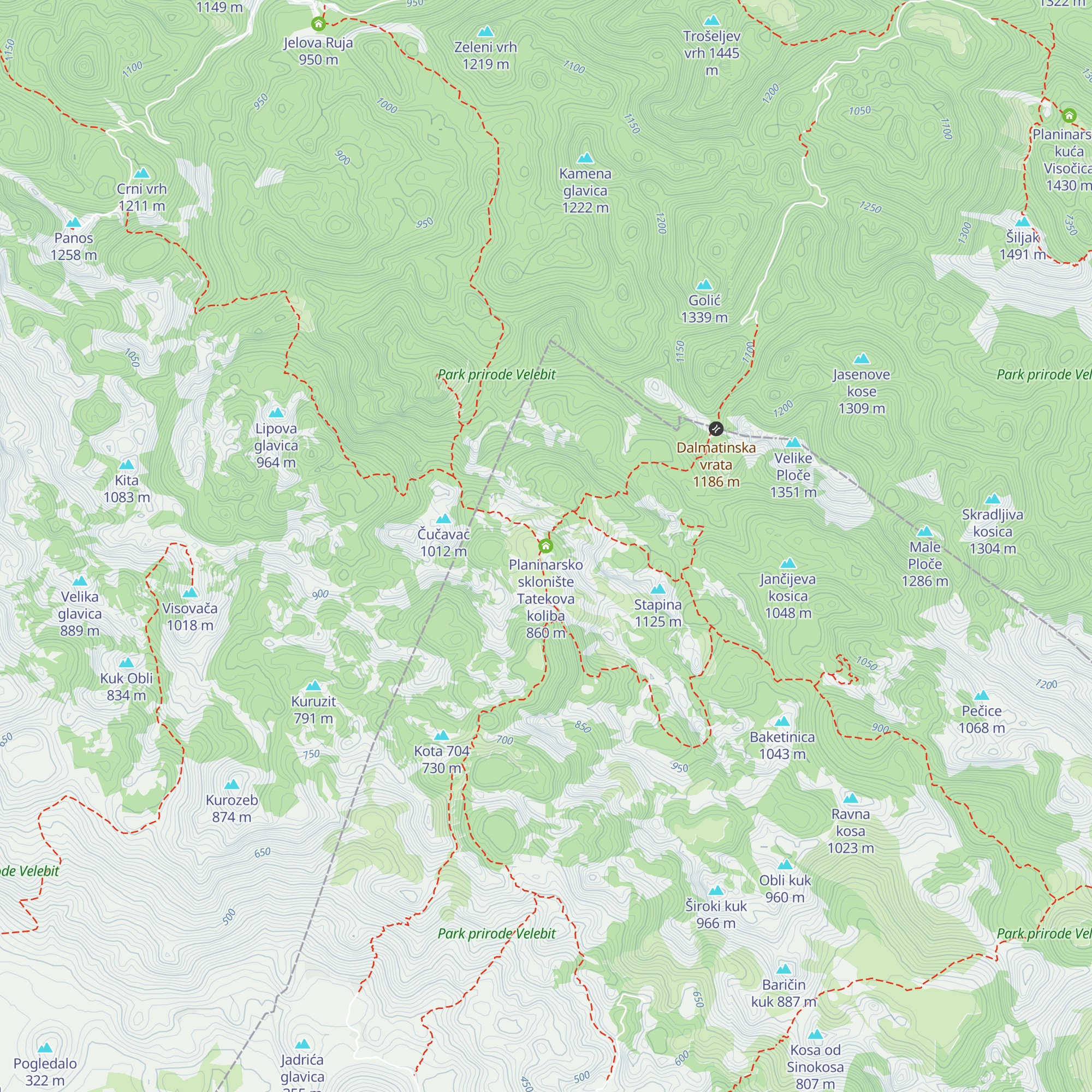 Planinarsko sklonište Tatekova koliba map
