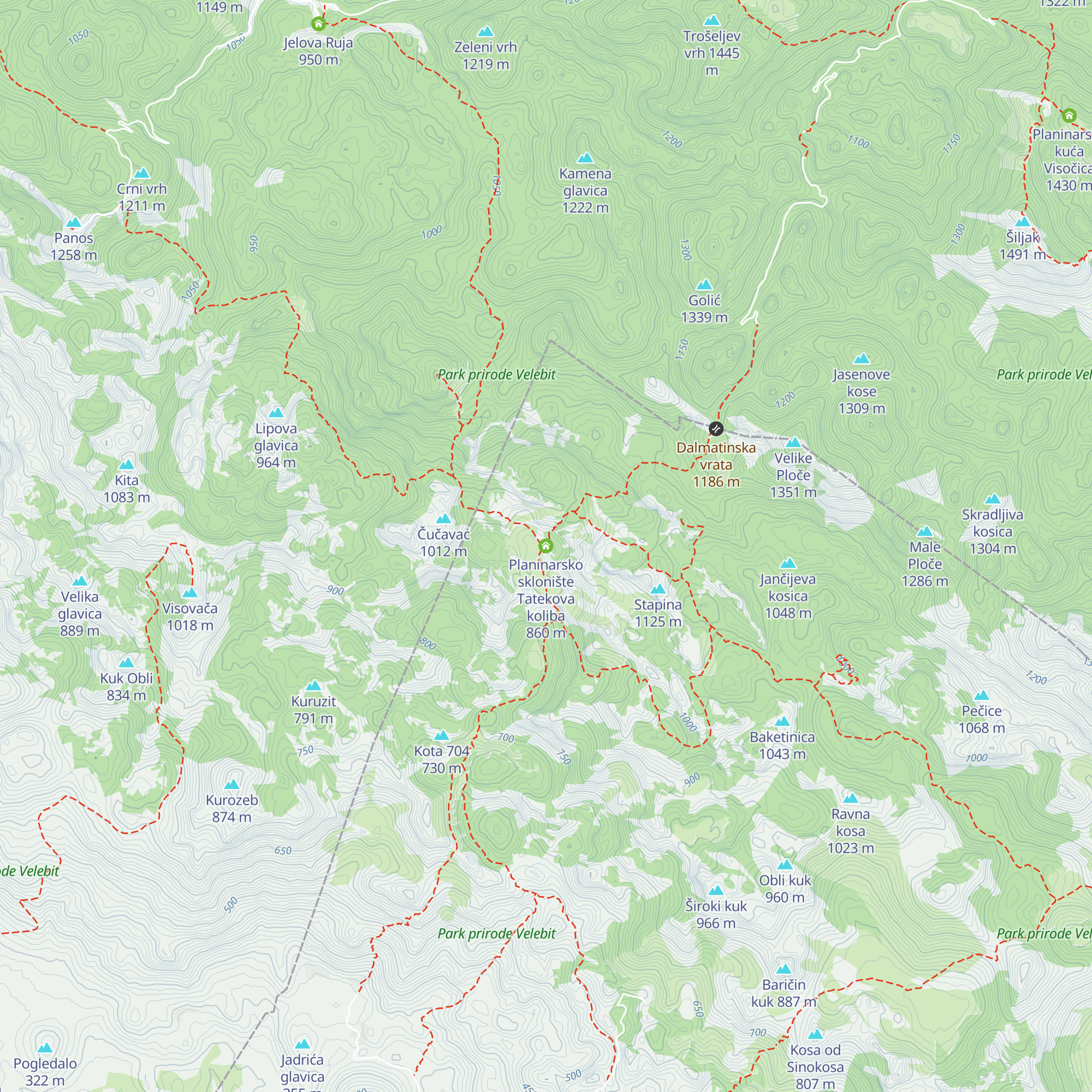 Planinarsko sklonište Tatekova koliba map