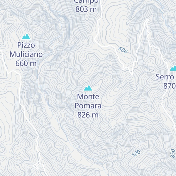 Map of Monte Pomara