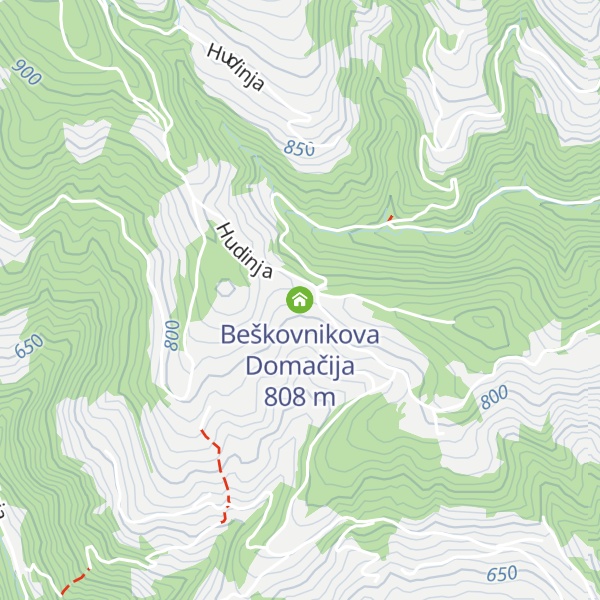 Map of Beškovnikova Domačija
