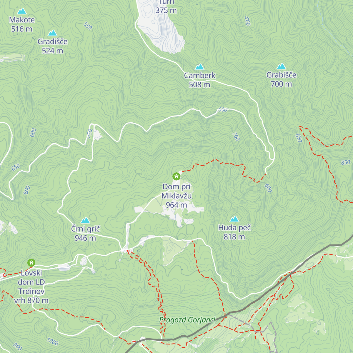 Dom pri Miklavžu map
