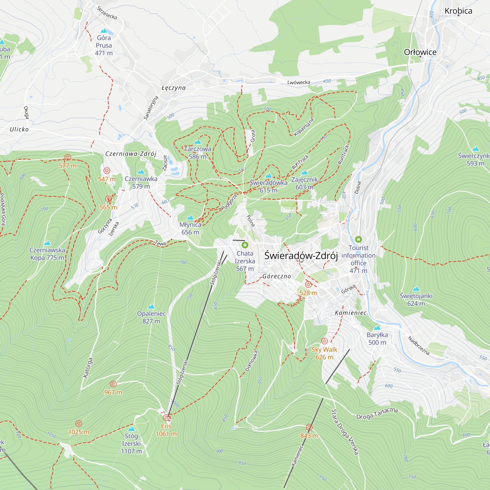 Chata Izerska map