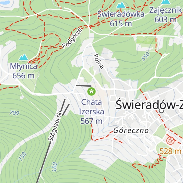 Map of Chata Izerska