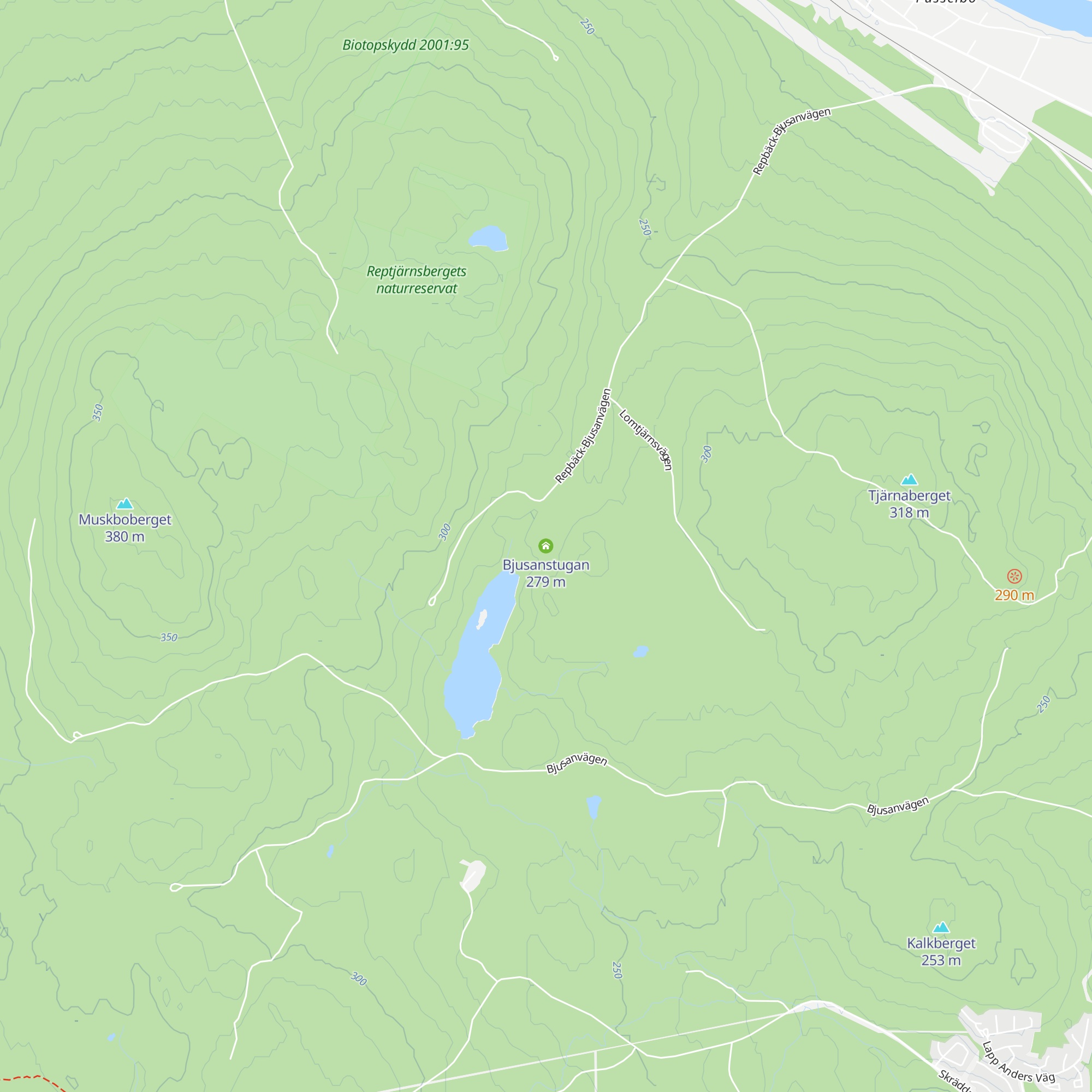 Bjusanstugan map