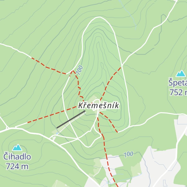 Map of Křemešník