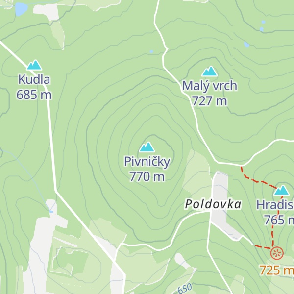 Map of Pivničky