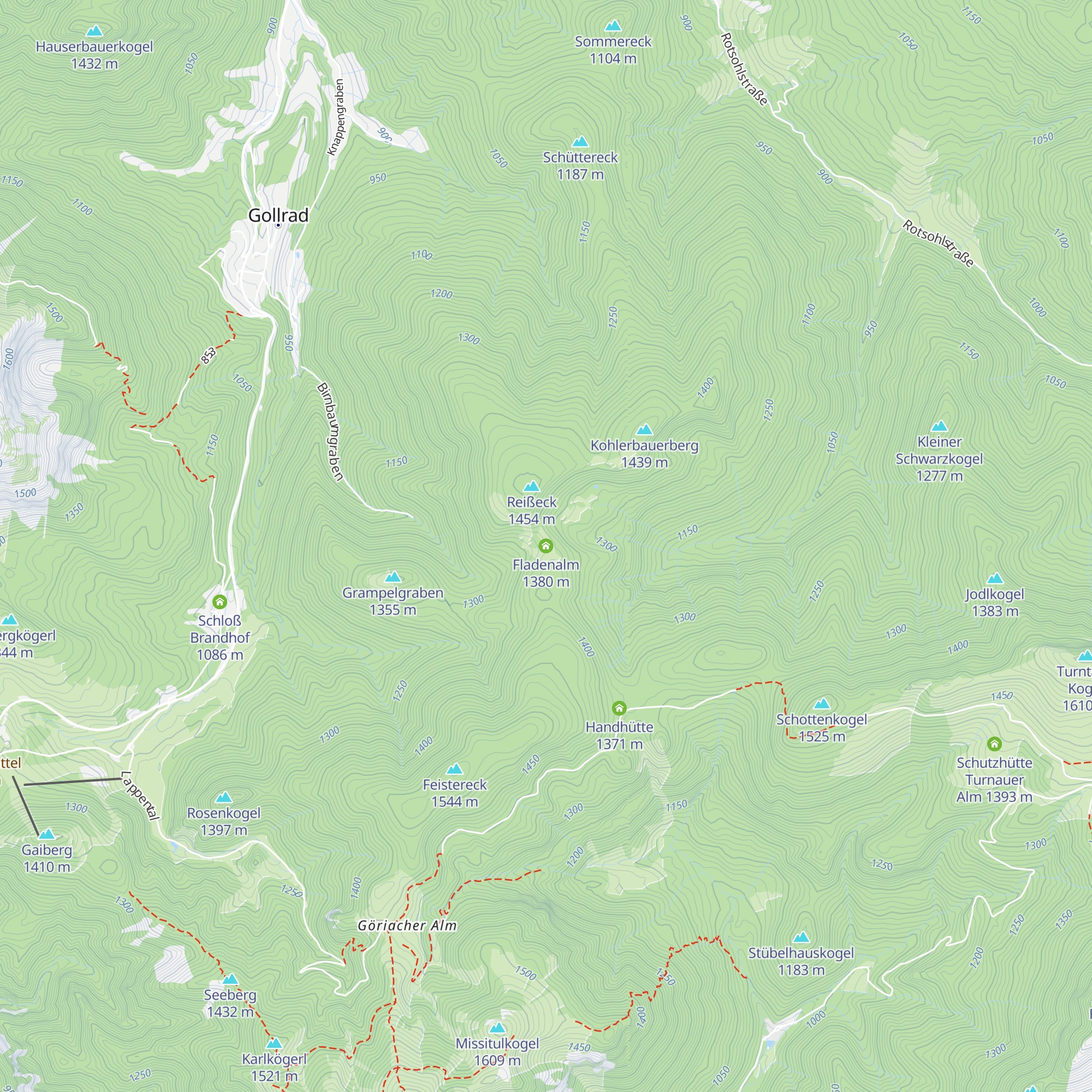 Fladenalm map