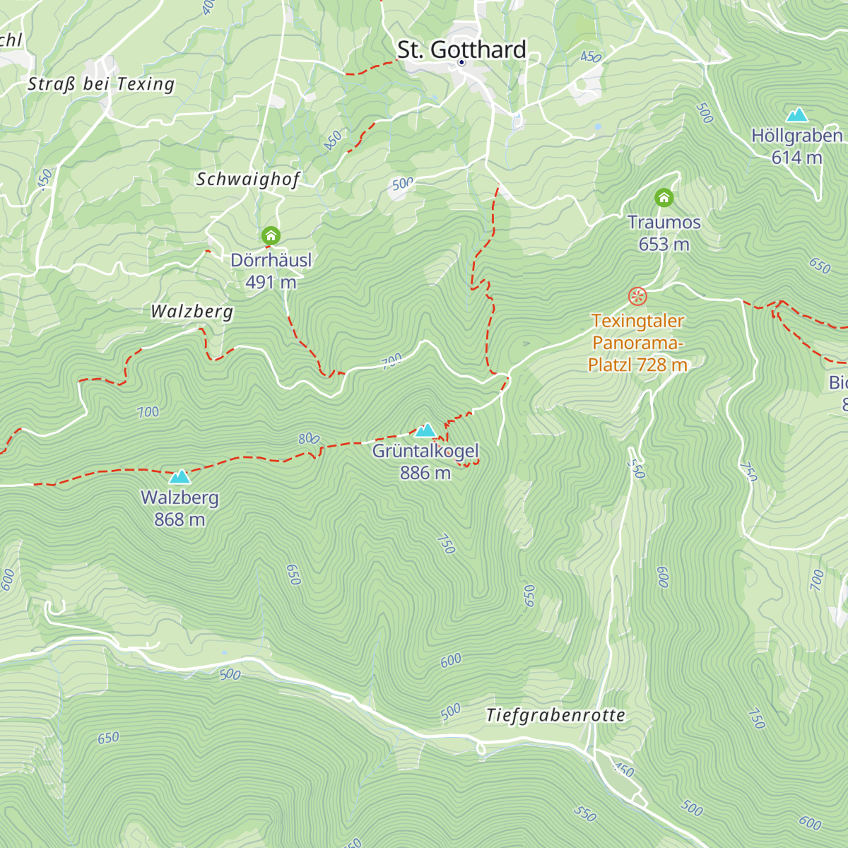 Grüntalkogelhütte map