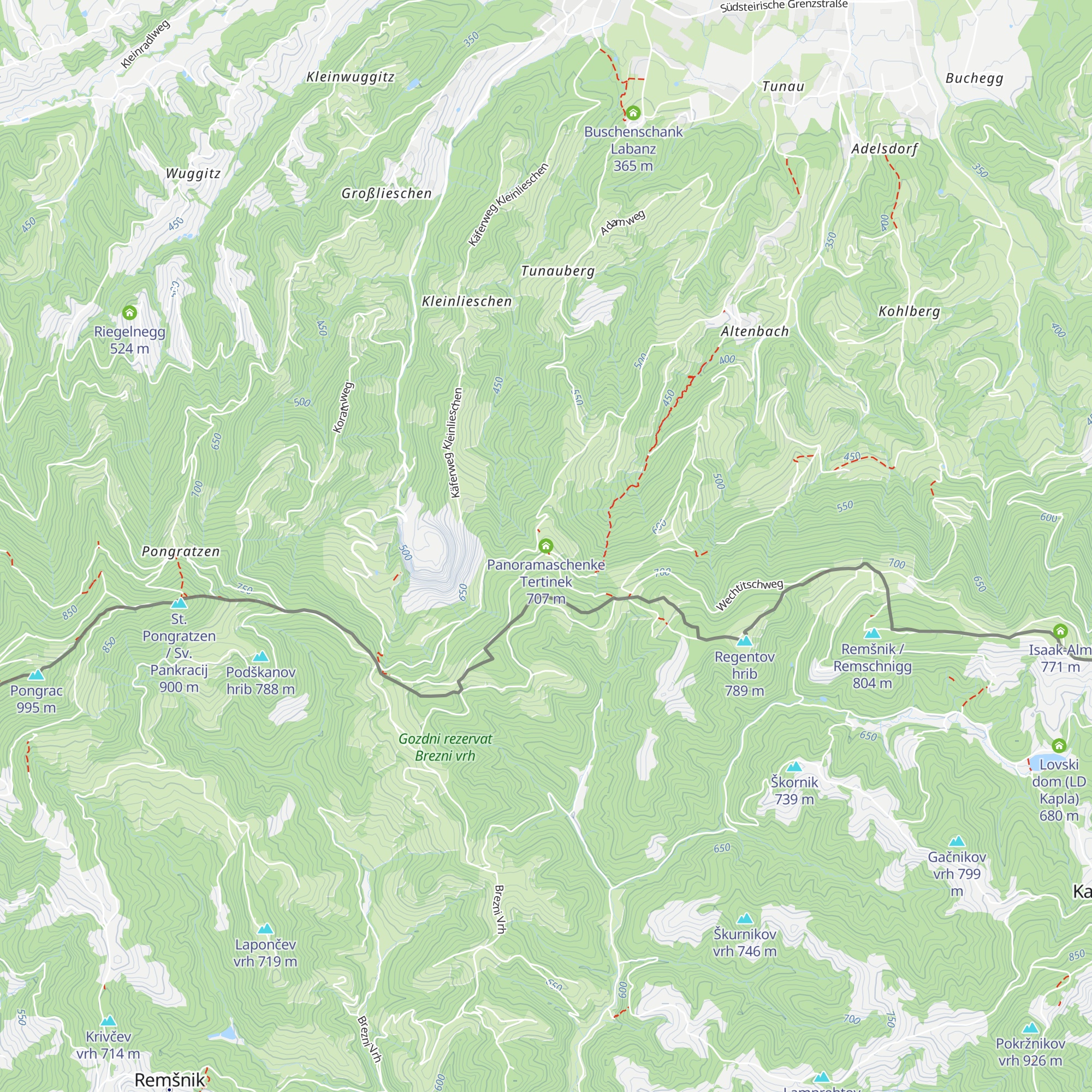 Panoramaschenke Tertinek map