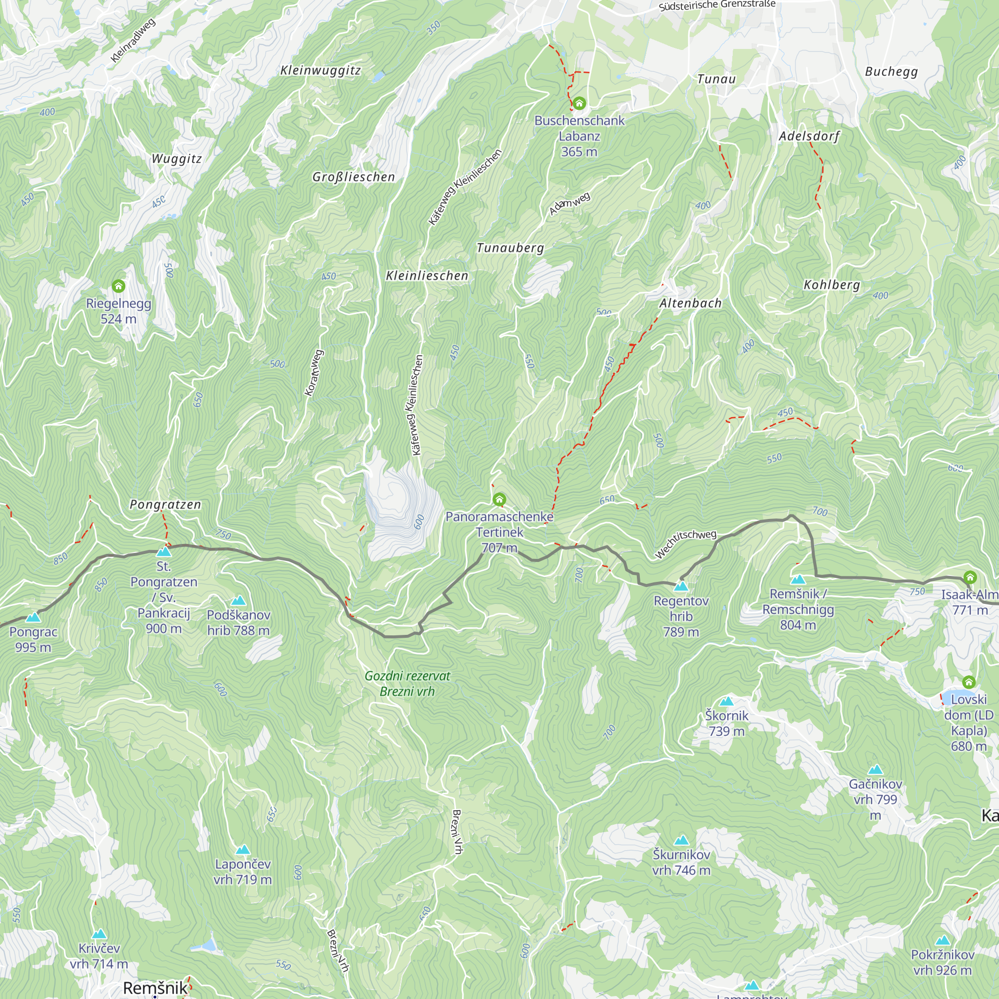 Panoramaschenke Tertinek map