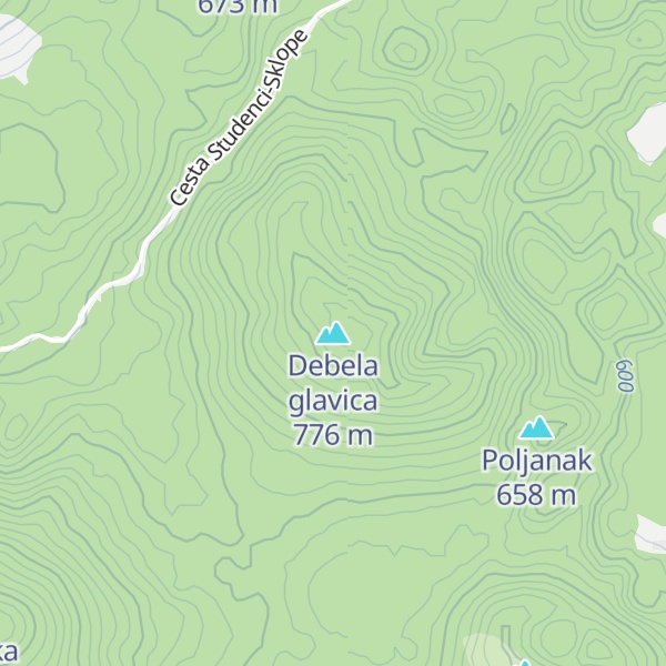 Map of Debela glavica
