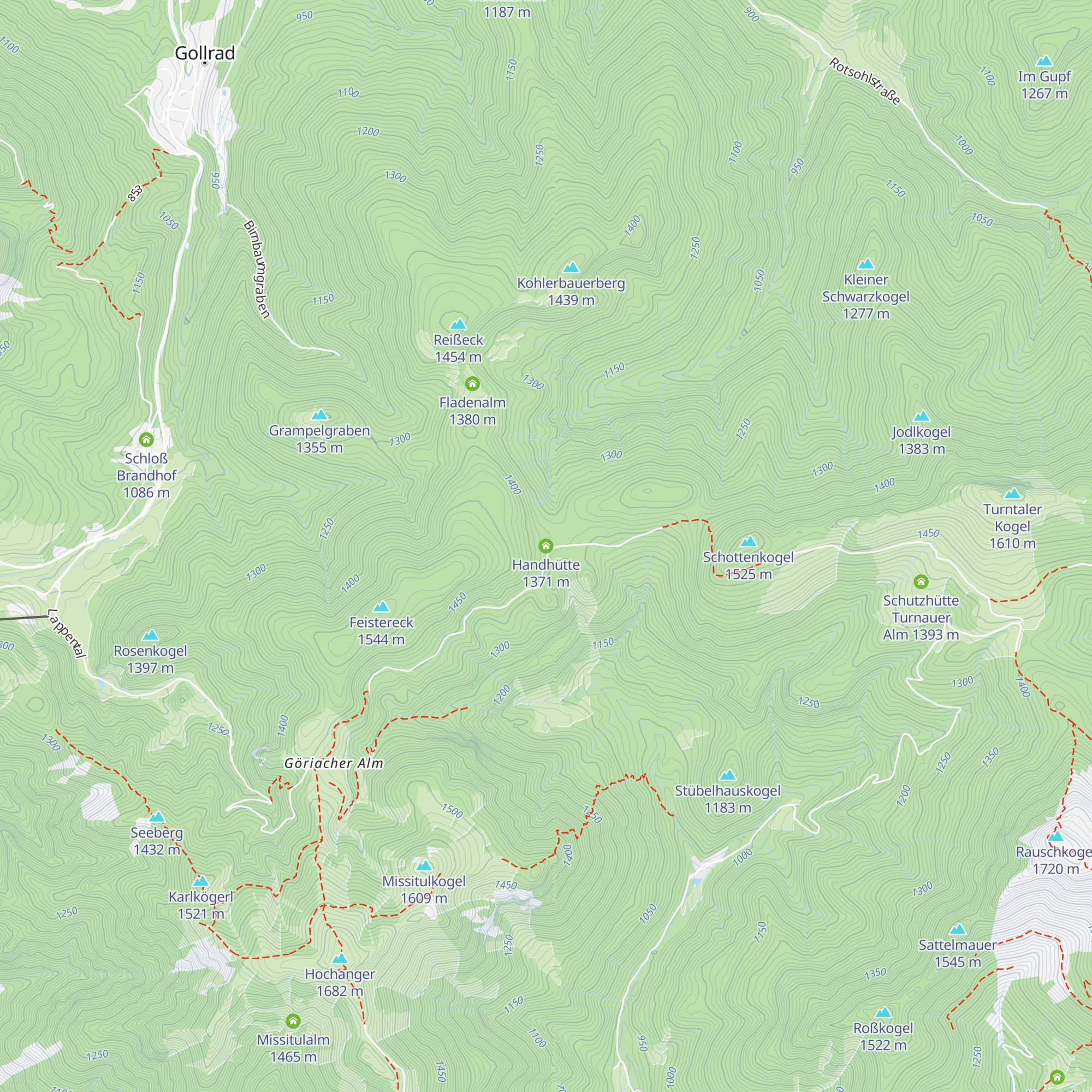 Handhütte map