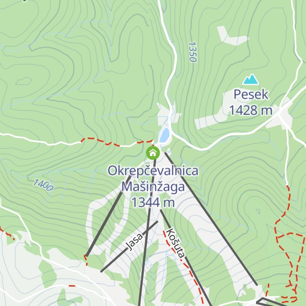 Map of Okrepčevalnica Mašinžaga