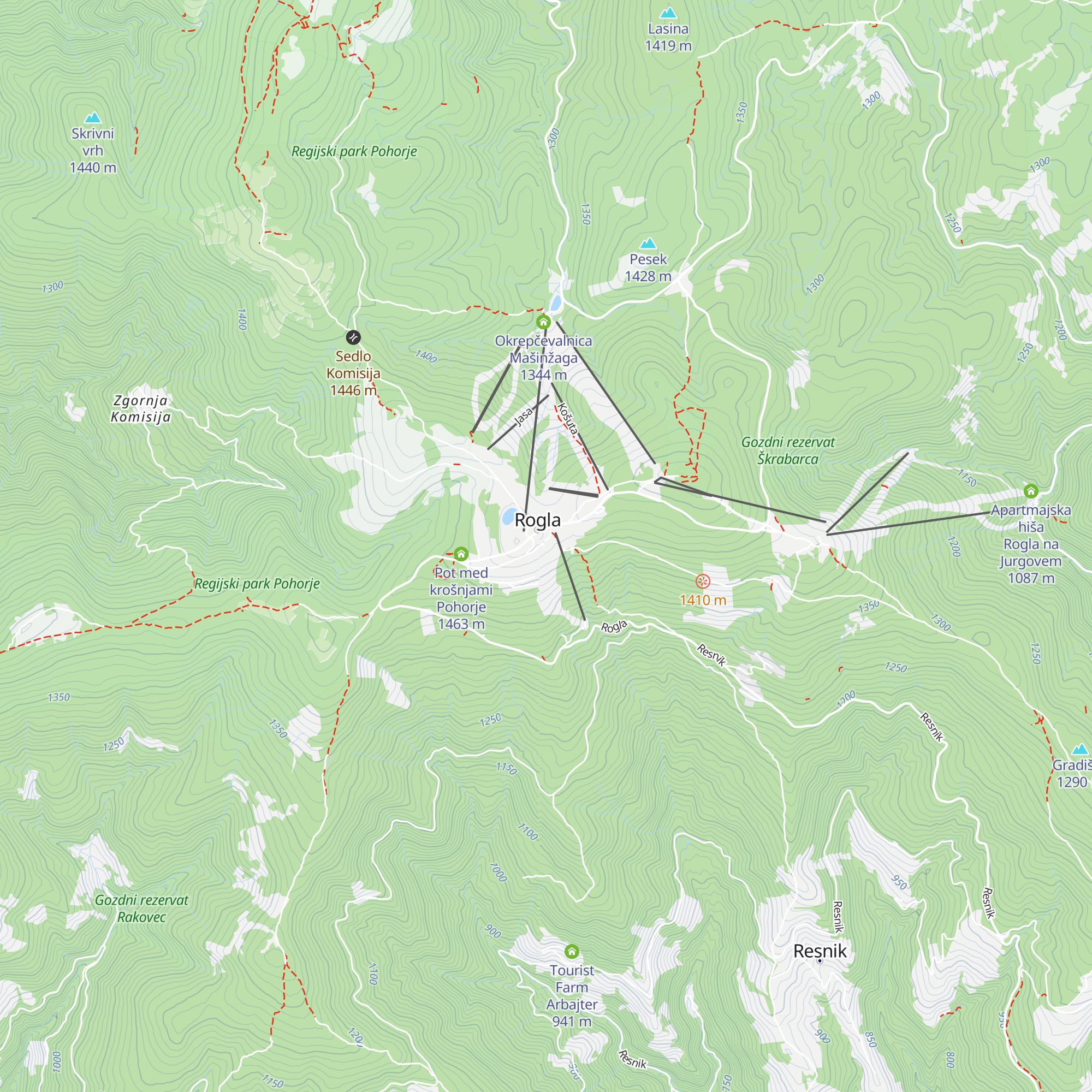 Stara koča map