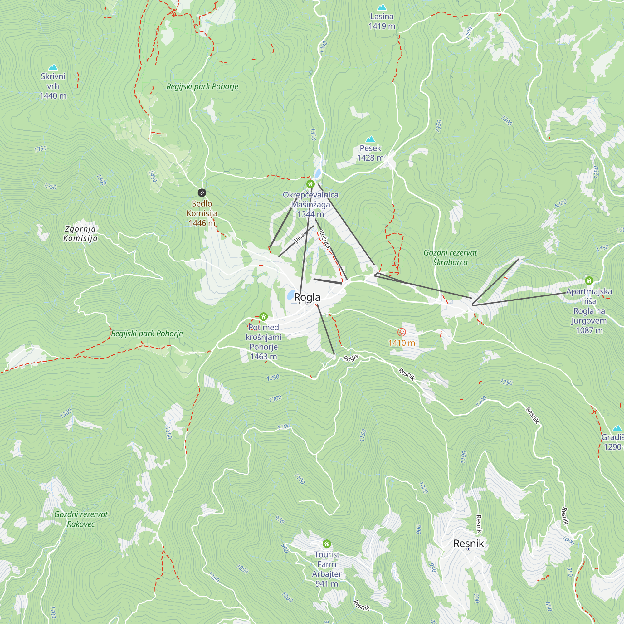 Stara koča map