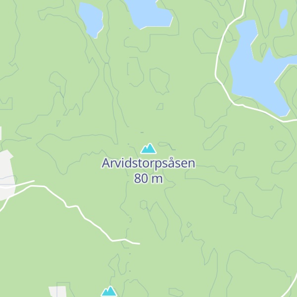 Map of Arvidstorpsåsen