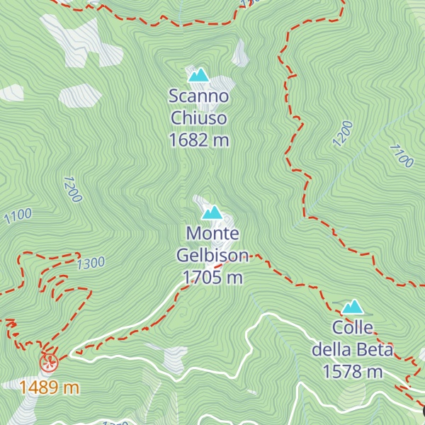 Map of Monte Gelbison