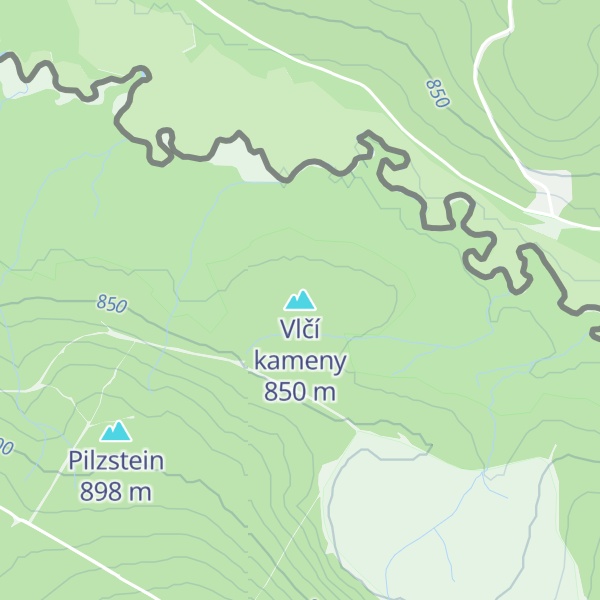 Map of Vlčí kameny