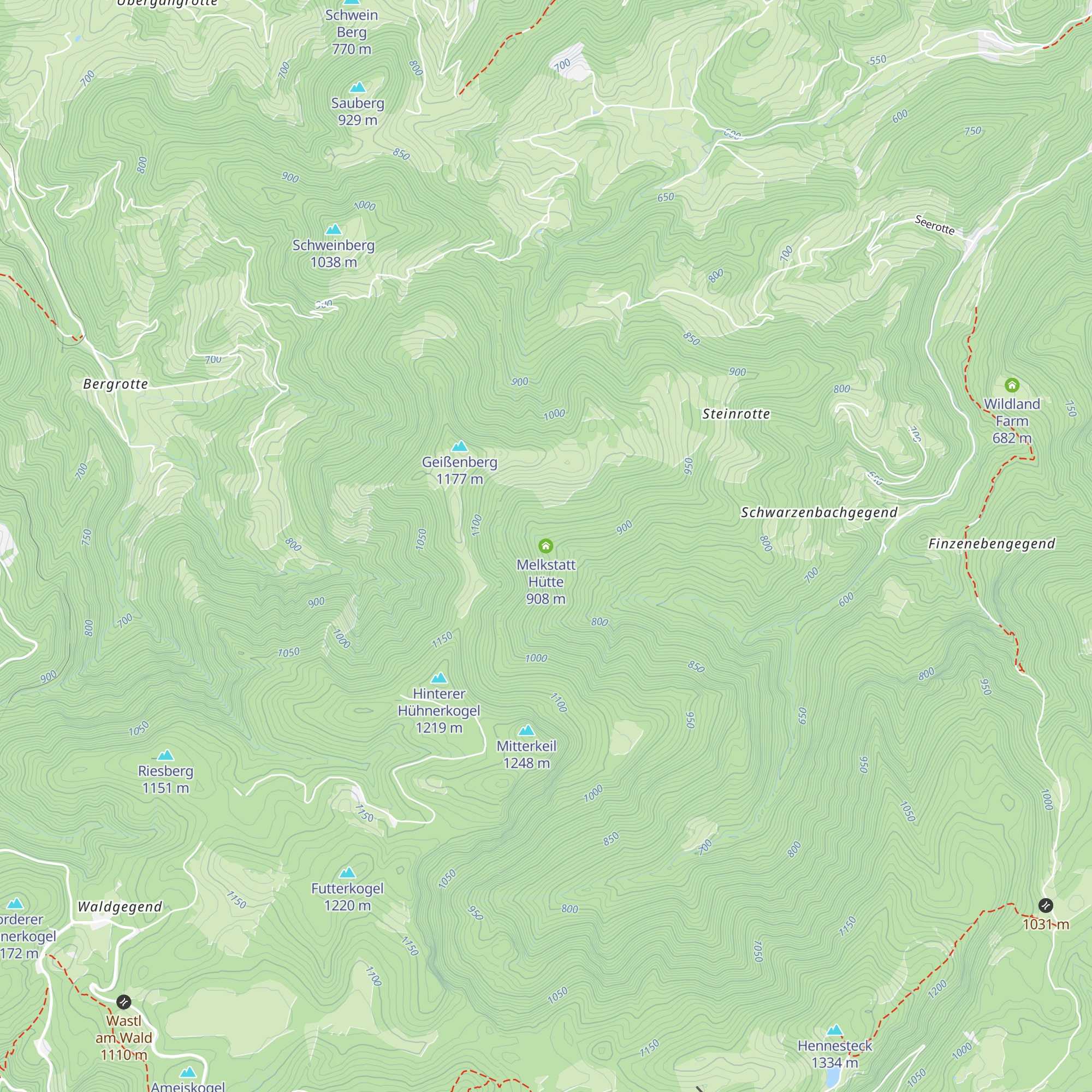 Melkstatt Hütte map