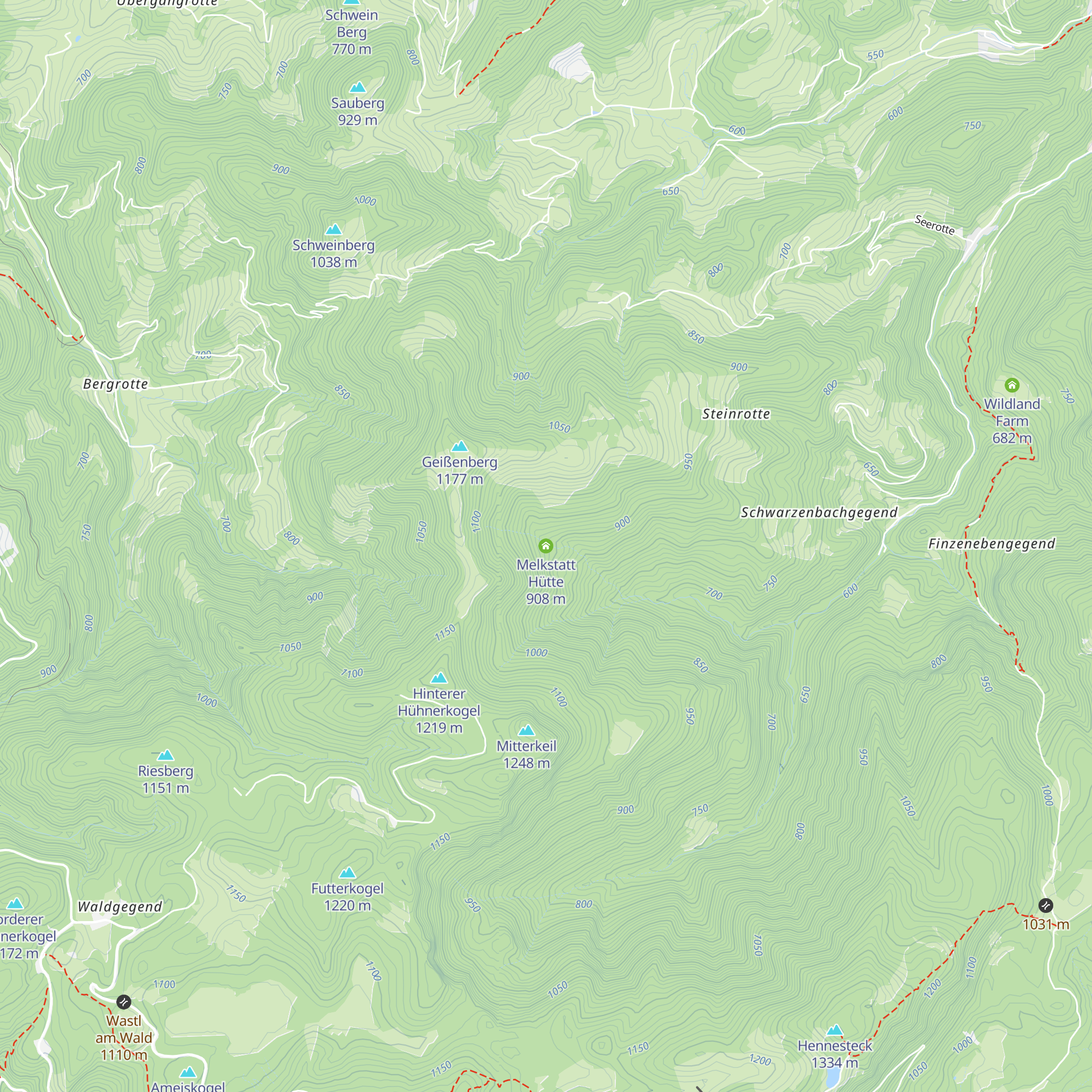 Melkstatt Hütte map
